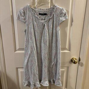 Lauren Ralph Lauren Black Label Women's Embroidered Logo Night Gown ~ Small